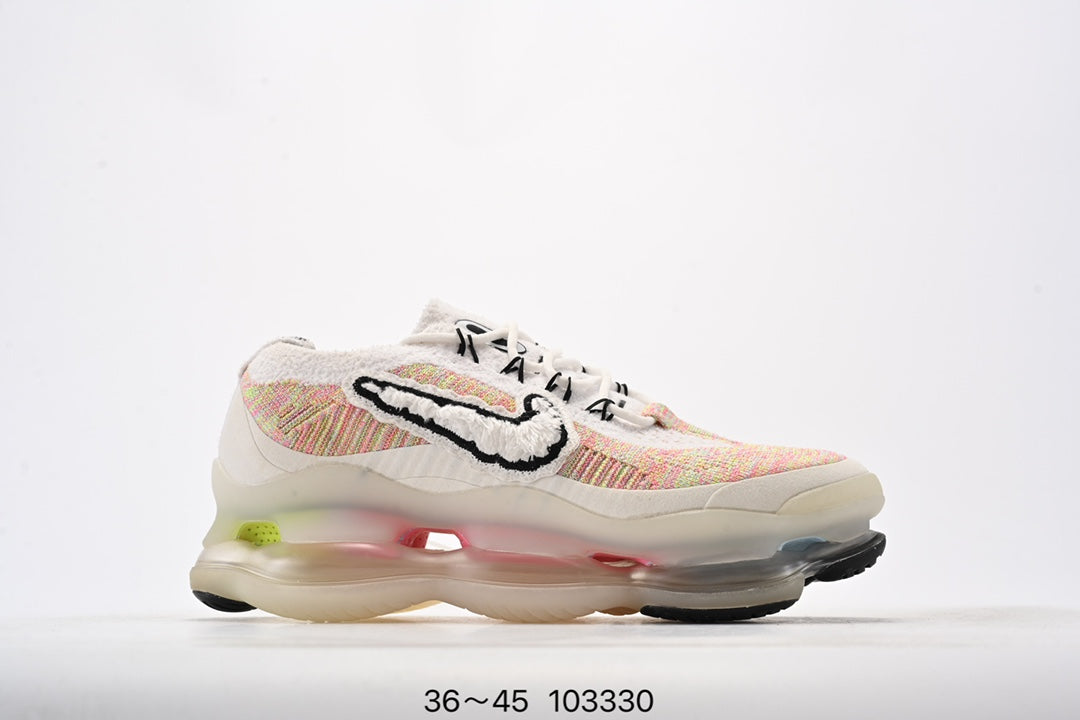 Vista desde arriba de las Nike Air Max, destacando su estilo innovador.